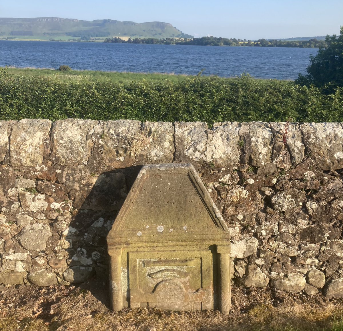 #randomscottishgravestones with a lovely view over Loch Leven