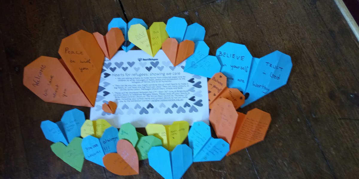 Rosary bracelets and hearts for refugees in anticipation of #refugeeweek.