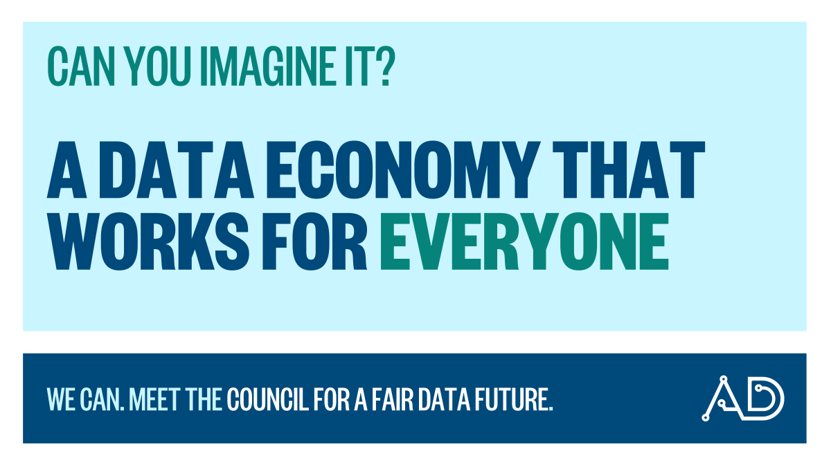 AspenInstitute's tweet photo. Imagine an equitable data economy, where the data we generate benefits us and our communities, not just companies. That’s the remit of @AspenDigital’s new Council for a #FairDataFuture. Learn more and follow their journey: https://t.co/ep5HOzRQBI https://t.co/TTJYtKZVGp