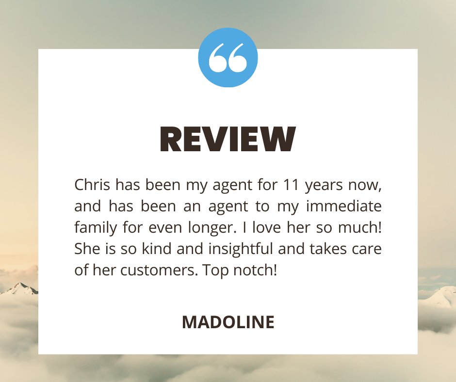 RISKAGENT's tweet image. Madoline left the Tim Kilo State Farm team such a wonderful review; we are truly grateful! #CustomerReview #CustomerFeedback #TimKiloStateFarm