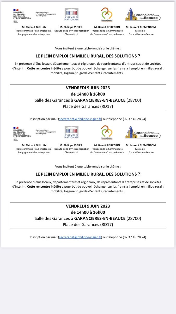 fdeschamps28's tweet photo. Temps de travail sur le plein emploi en milieu rural : des échanges porteurs de solutions ! 🤝 @poleemploi_RCVL @F_Gaussens @TualXavier @VigierPhilippe @vlnchartres https://t.co/G6KuHeFvaI