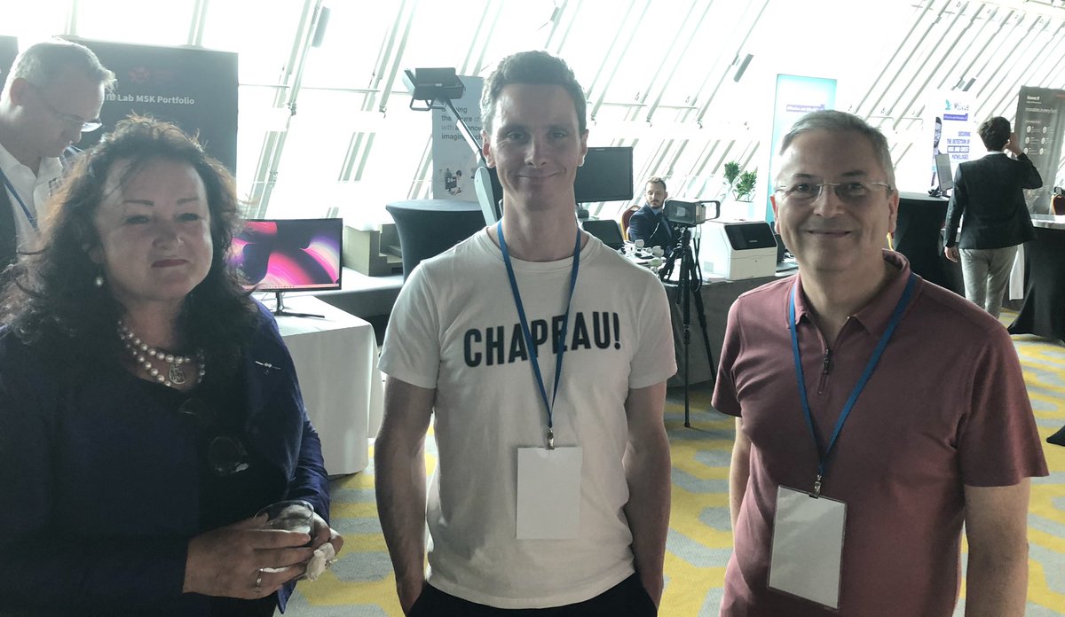 SKPedRadFellows's tweet photo. At #ESPR2023 with former SK fellows Dr Cathy Owens, formerly at GOSH, London, UK, and Doha Qatar, & Dr Tom Watson, now working at GOSH, London, UK https://t.co/I2k3eda4Rv