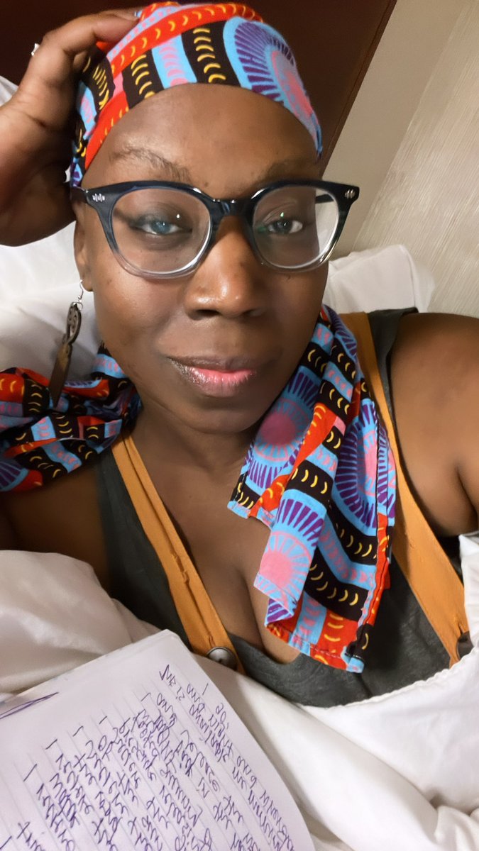 DtheNP's tweet photo. Sick but resting and getting loved up by @EmbodiedBlkGirl #GlobalHealingFestival #chemoDONE #nowtoheal https://t.co/TbhozRqWVs