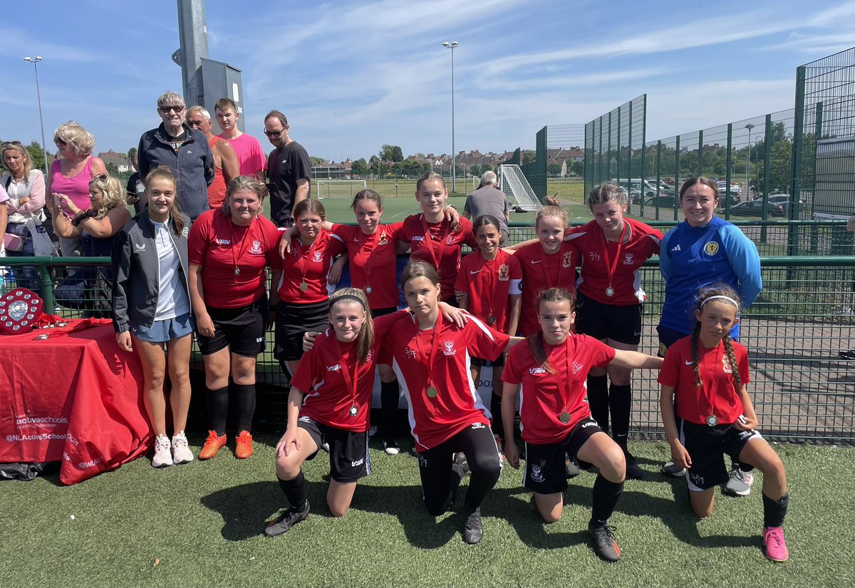 NLActiveSchools's tweet photo. COMPETITION | ⚽️

What a day for football in @nlcpeople 👀☀️

Huge congratulations to all 6 teams for qualifying for the girls football finals today at @stambrosehigh 🤩

The final standings were:

🥇 - @StAndrewsHS 
🥈 - @braidhurst 
🥉 - @CHS_Chryston 

@ScotFACentral https://t.co/QM4aCwbElY