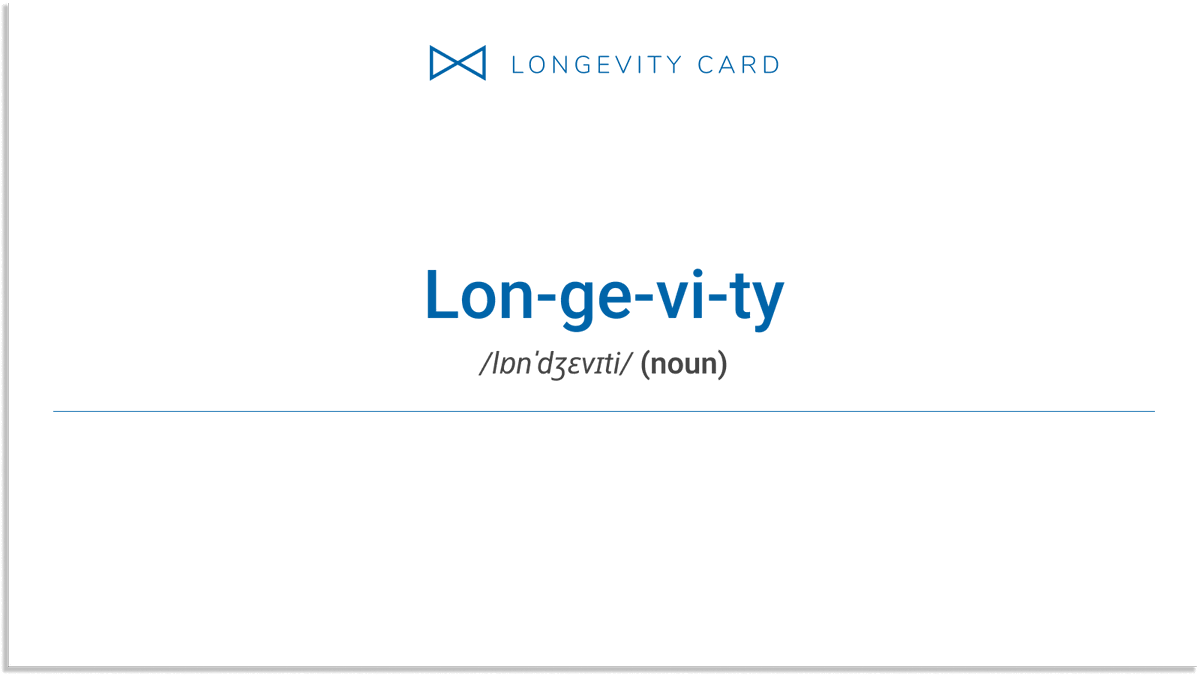 We want to hear from you! What does ‘Longevity’ mean to you, personally? Share your thoughts and insights in the comments below. Let's engage in a conversation and learn from each other's perspectives. 💙
#Longevity #HealthistheNewWealth #LongevityCard