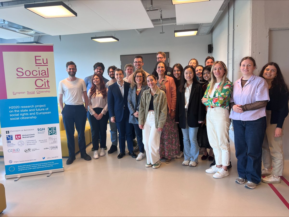 🏁 Last day of the #EuSocialCit Summer School at @UvA_Amsterdam! With this amazing group of students, we discussed the European Pillar of Social Rights (#EPSR), #socialinvestment, #poverty, as well as the #RRF and the #EUgovernance reform.