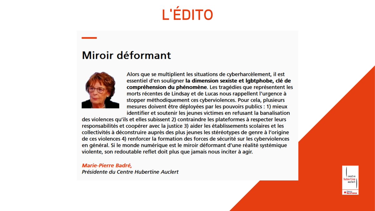 CentreHubertine's tweet photo. La nouvelle #Cybertine du @CentreHubertine est en ligne "Si le monde numérique est le miroir déformant d’une réalité systémique violente, son redoutable reflet doit plus que jamais nous inciter à agir." #Cyberharcèlement #Stopcybersexisme 👉 https://t.co/dIey2USiu9 https://t.co/W5oDRH9aRh
