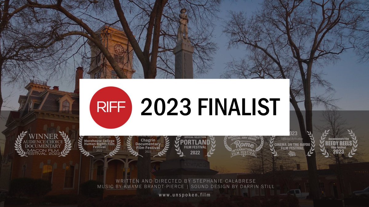 DocFilmUNSPOKEN's tweet photo. Thank you @RVAFilmFest for recognizing UNSPOKEN as a Finalist for your 2023 festival. We're so grateful for the acknowledgement. https://t.co/gyHu96VtFd