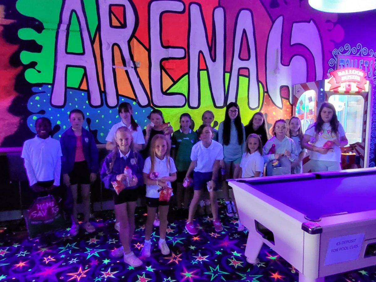 stpatricksgnslk's tweet photo. Ms Farrell & Ms Morgan accompanied our @TLC_Limerick Limerick Landmarks #ArtCompetition Winners to enjoy their winners prize today……..off they went on a trip to the Bowling Alley 🎳 in #Arena5 Family Activity Centre. Looks like brilliant fun! 🎳 https://t.co/5HXqU26EFm