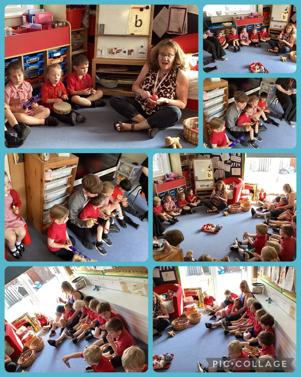 AshKnotty's tweet photo. Musical instrument fun in Nursery. We have been singing and playing along to our favourite nursery rhymes. We have been practising playing faster and slower, louder and quieter.
#musicalfun
#phaseonephonics
#lettersandsounds https://t.co/PQfawLfNca