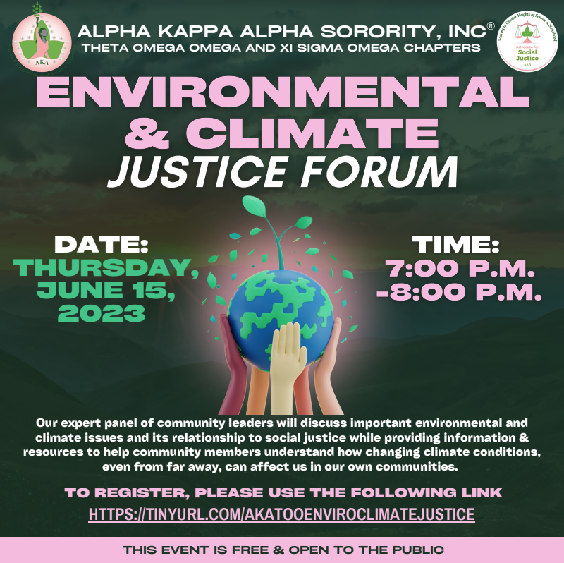 Marylanders, are you looking for a way to make a difference? Here is a way to lend your genius to the clean, green transition. Join us! Register today! TINYURL.COM/AKATOOENVIROCL… 
#AKA1908 <a href="/akaxisigmaomega/">Xi Sigma Omega</a> <a href="/NAACP/">NAACP</a> <a href="/ECJP_NAACP/">ECJ - NAACP</a>