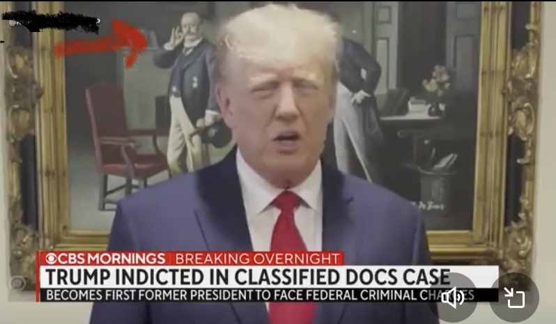 I find it fitting and hilarious that the video is of him standing in front of a painting of an old-timey, villain twirling his mustache.