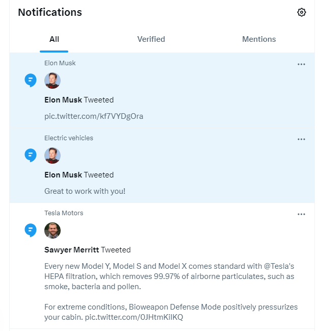 Pascal_SL's tweet photo. Ever since Musk took over twitter I'm getting spammed with Musk and Tesla notifications. I am not following either of them and have no interested in it.. So Twitter has become his personal marketing/advertising machine now? https://t.co/V27BegRAq3