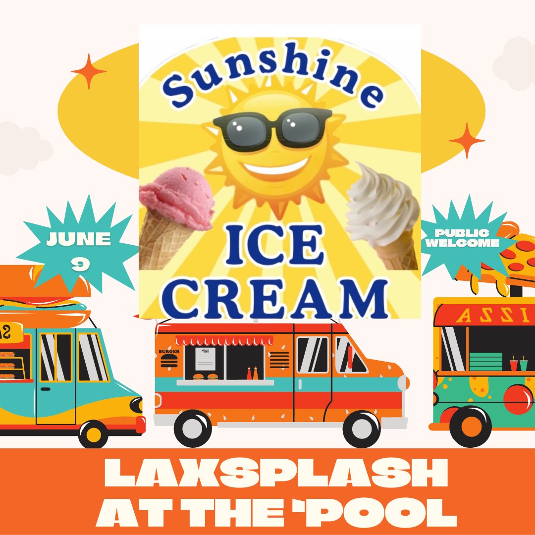 🍦Sunshine Ice Cream will be at LaxSplash at the ‘Pool Tonight!

This Summer visit their indoor ice cream shop on Rt 31 at the Radisson entrance. And enjoy over 24 flavors of soft serve ice cream, 20 flavors of hand scooped hard ice cream or non dairy, dole whip and yogurts too!