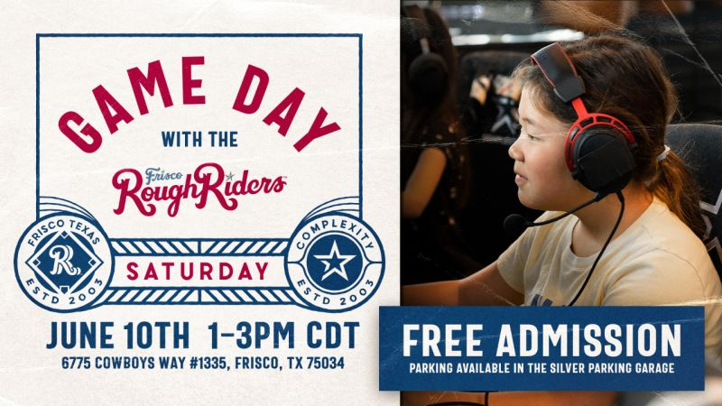 Complexity's tweet photo. ⚾ Come out tomorrow!

Kids Game Day with @RidersBaseball featuring photos with the mascots, playing games on @Lenovo Legion PCs, and discounted tickets to the big game.

📍 @ComplexityHQ at the Star
📆 Saturday, June 10th
⏰  1-3 PM CT
💰 FREE https://t.co/178pTcLqnA