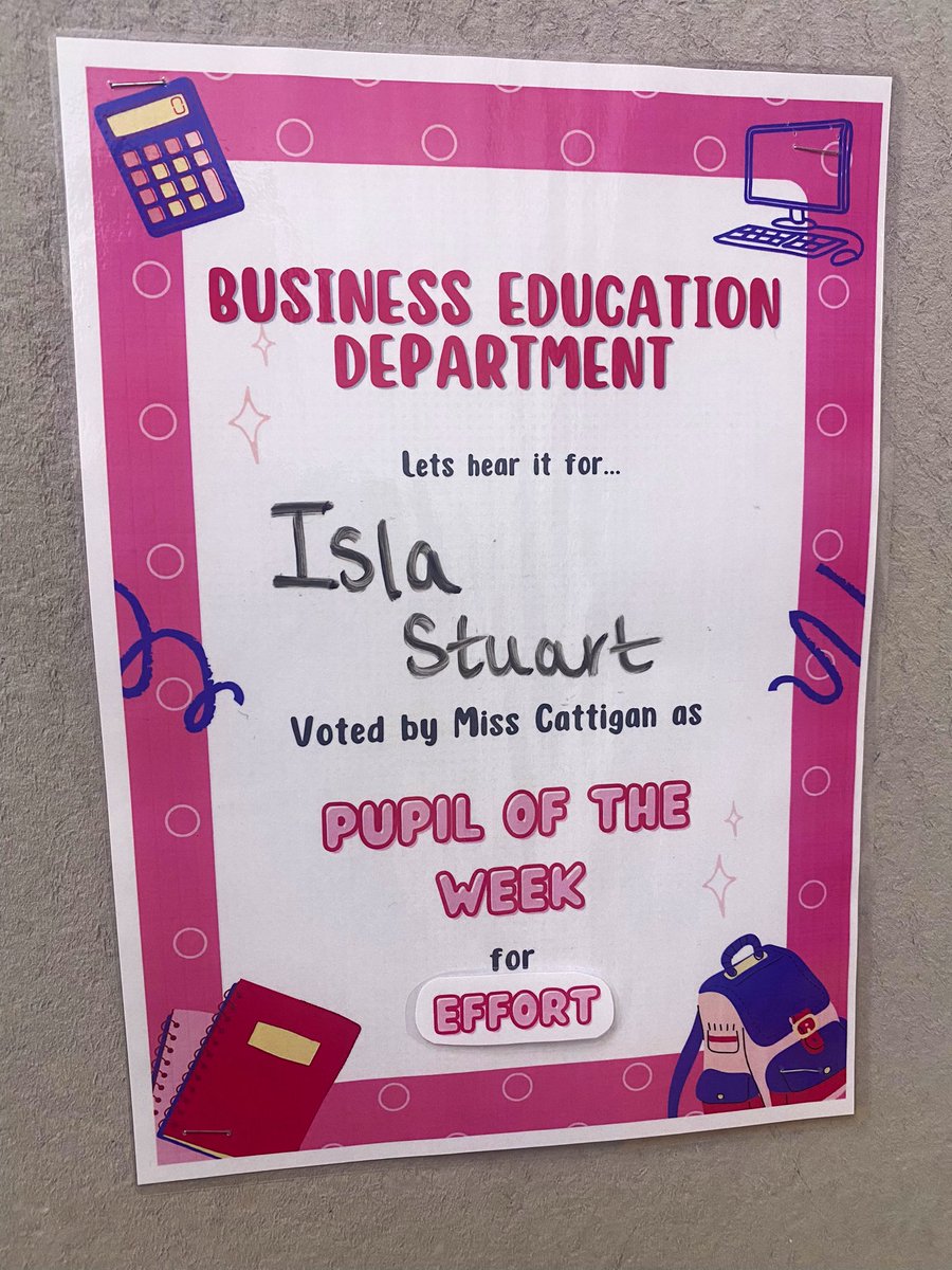 HarrisBusEd's tweet image. Massive well done to our Business Pupils of the Week!!!

Louise Chloe and Isla for amazing Effort 🥳
Hannah for Kindness 👏🏻