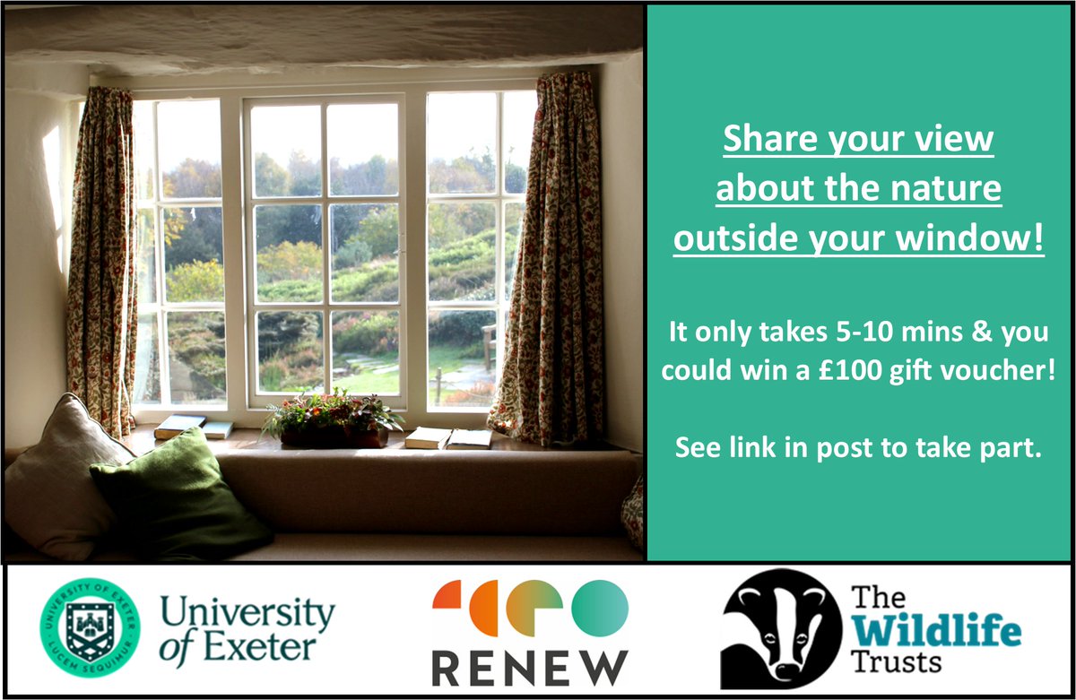 ben_phi11ips's tweet photo. Please share YOUR VIEW on the nature outside your window!👀🪟🌳

The survey only takes 5-10 mins &amp; you could win a £100 gift voucher. Just upload a photo and answer a few simple Qs: https://t.co/LFKv4Rr80I

Please help us by sharing! 🍃🐿️ https://t.co/wIlk8tVRJA