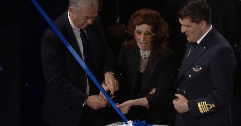 MSCCruises_PR's tweet photo. Last night, the #MSCFamily officially named our newest flagship, #MSCEuribia, in an evening of celebrations marking a significant step towards our net zero 2050 pledge. 

A huge thank you to those who made her launch such a success! 🍾

Tap for more 👇

#Cruise #CruiseNews