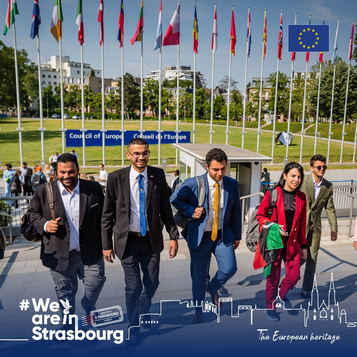 An insightful day in Strasbourg at the Council of Europe! Yesterday the EU Goodwill Ambassadors &amp; EU Jeel Connectors explored the historic Palais, discovering the power of 🇪🇺 EU- <a href="/coe/">Council of Europe</a> cooperation. #WeAreInStrasbourg @eu_near 
Discover more about the <a href="/coe/">Council of Europe</a> 👉coe.int/en/web/portal/…