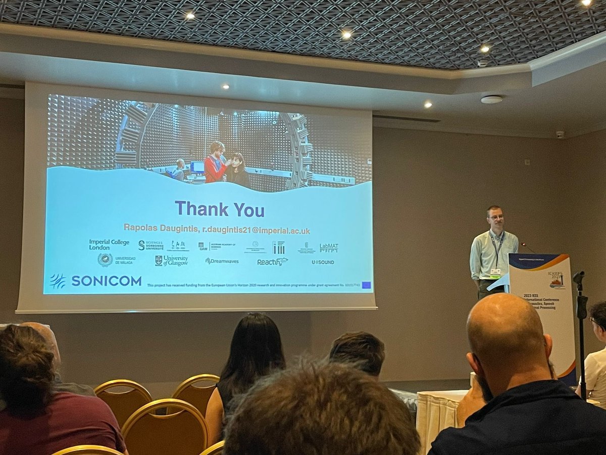 Rapolas Daugintis (@ra_o_as) on Twitter photo Today I presented my work “Classifying Non-Individual Head-Related Transfer Functions with A Computational Auditory Model: Calibration And Metrics” <a href="/ieeeICASSP/">IEEE ICASSP</a> #ICASSP2023
(Link to the paper: doi.org/10.1109/ICASSP…) Today I presented my work “Classifying Non-Individual Head-Related Transfer Functions with A Computational Auditory Model: Calibration And Metrics” <a href="/ieeeICASSP/">IEEE ICASSP</a> #ICASSP2023
(Link to the paper: doi.org/10.1109/ICASSP…)