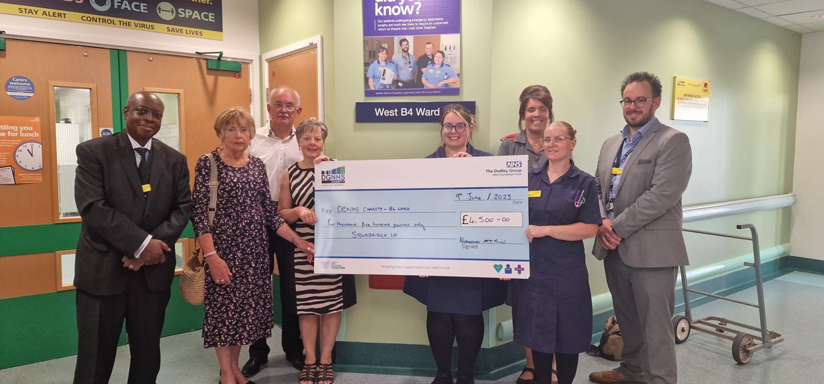 matronjack's tweet photo. It was a pleasure today to meet the Stourbridge Ileostomy Association who made a generous donation to provide a rehabilitation chair to ward B4 for the benefit of stoma care patients here at the Trust. @DudleyGroupNHS  @DGNHSCharity @iasupport https://t.co/n1ZcczV6DC