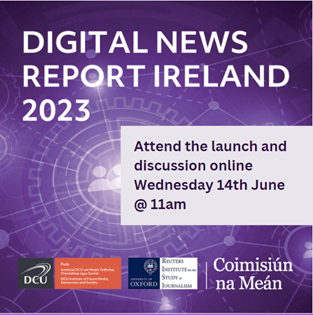 This Wednesday, we are hosting live stream of the launch of the Reuters Digital News Report (Ireland) 2023📰📲

To follow the launch live, join us on Zoom by registering here: tinyurl.com/ReutersReportI…

#DNR23 #DNR2023 <a href="/FuJoMedia/">FuJo</a> <a href="/risj_oxford/">Reuters Institute</a>