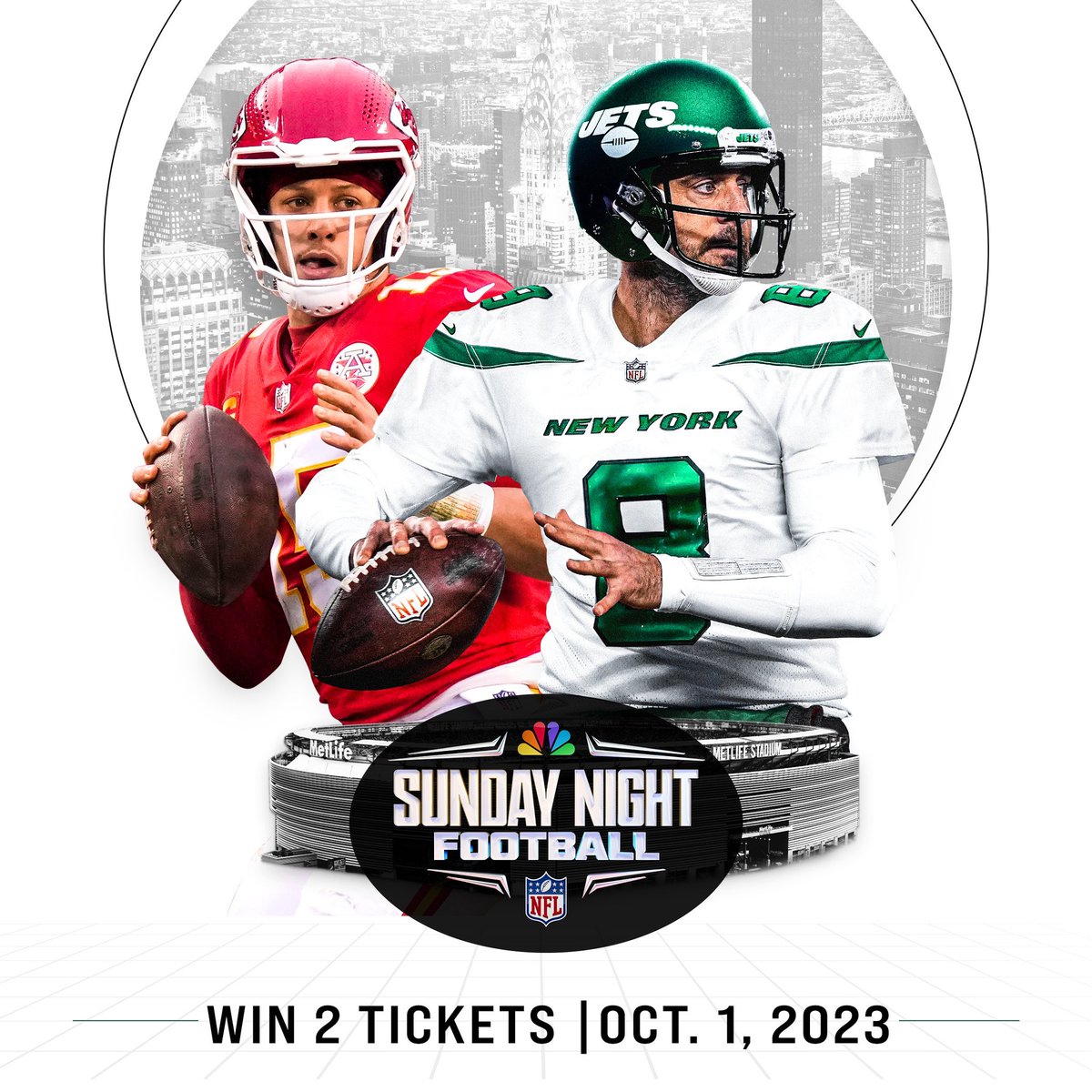 Week 4 vs KC is a can't miss game! I've got two tickets in the Metlife 50 Club for a lucky fan. Follow and retweet for a chance to win. Rules: nyj.social/3NkjJt3 #KCvsNYJ #Sweepstakes