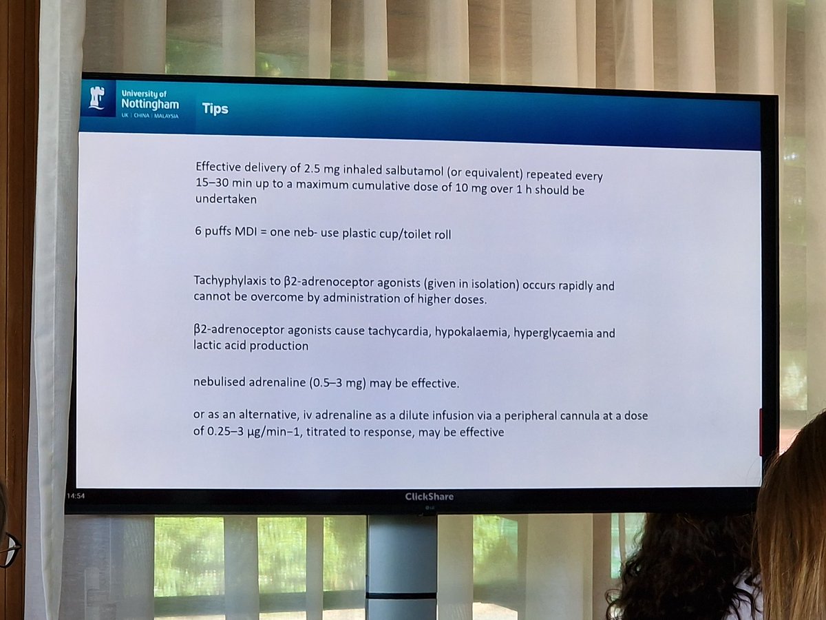 RespiratoryACPs's tweet photo. Fantastic overview of assessing &amp; managing the acute asthmatic patient from Professor Dominick Shaw from NUH. 

@shaw_prof #RACPN23 #respisbest https://t.co/IbM0Rah5r2