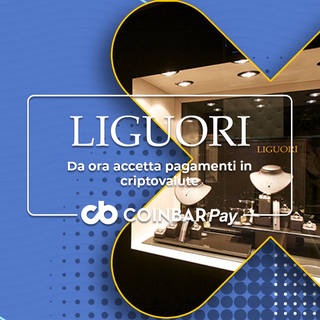 CoinbarOfficial's tweet photo. Siamo lieti di annunciare che da oggi in tutti gli store Liguori i pagamenti in #cryptovalute saranno possibili grazie al gateway di pagamento #CoinbarPay. I più grandi #luxury brand a portata di #crypto nel modo più veloce e sicuro di sempre semplicente inquadrando un qr code. https://t.co/Mxhmh88t91