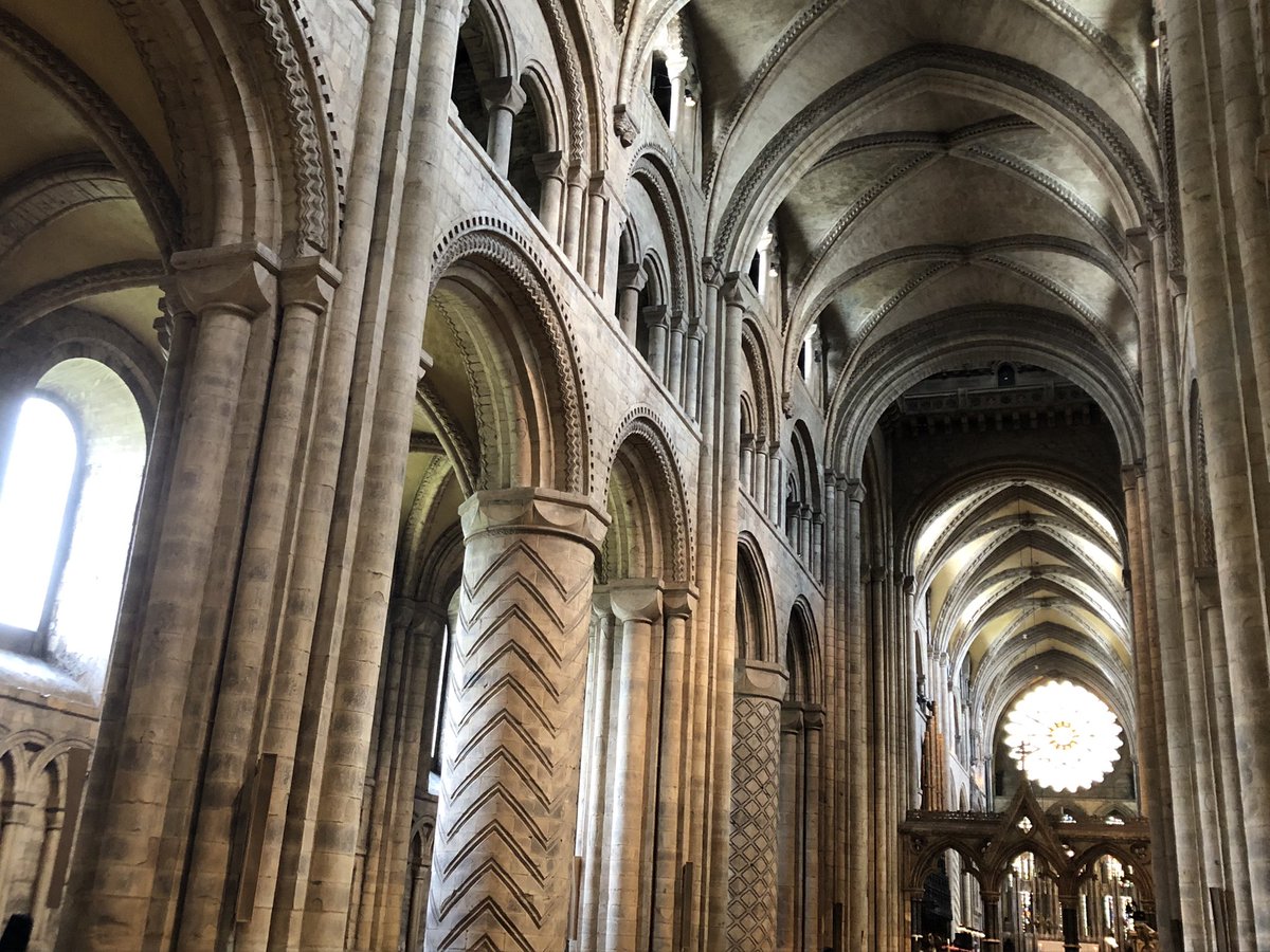 Bosworth27's tweet photo. Spent the day @durhamcathedral 💜 Absolutely worth a visit! Guided tour was great too!  Thanks to “the bearded guy at the welcome desk” for not kicking me out after 2 hours 🤣 
#durham #medieval #history #historyvacation #durhamcathedral https://t.co/XmPhnhnMHq