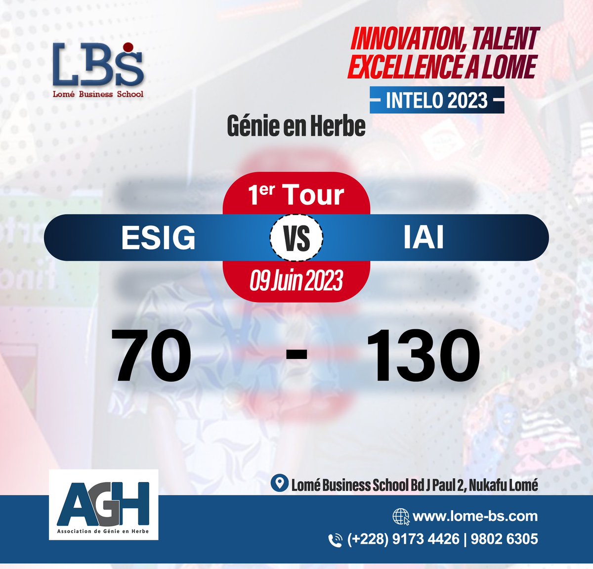 Assogeh's tweet photo. #AGH #CultureGenerale #Intelo
Scores des matchs du 1er tour. Un duel indécis entre l' EPL et UL. IAEC et LBS sortis de la compétition. https://t.co/1Dfih2yNnm