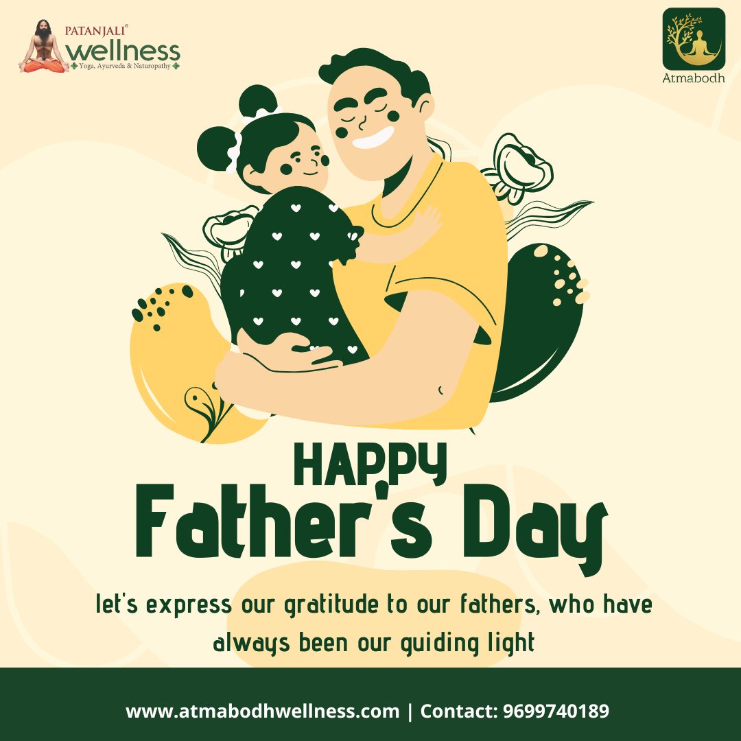Let's express our gratitude to our fathers, who have always been our guiding lights.  #FathersDay @swamiramdev @Swamivideh #patanjaliwellnesscenter #patanjaliwellness #Patanjali_Wellness #ayurveda #niramyam #SWAMIRAMDEV #patanjaliwellnesssppc  #holistichealth