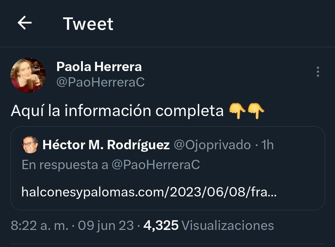 El buen periodismo de Paola es usar como fuente de información un portal que se llama halconesypalomas.

Por cierto, McDermott salió en el 2020 del capítulo 11.