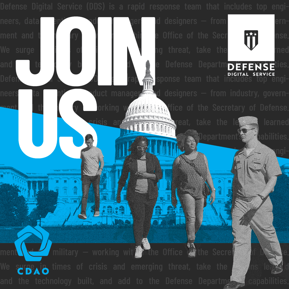 DefenseDigital's tweet photo. We are #hiring! Check out our current open positions:
https://t.co/iwRrJi7fur 

If you are an #engineer or #productmanager, come join our mission! #applynow https://t.co/2fo1jki6o6