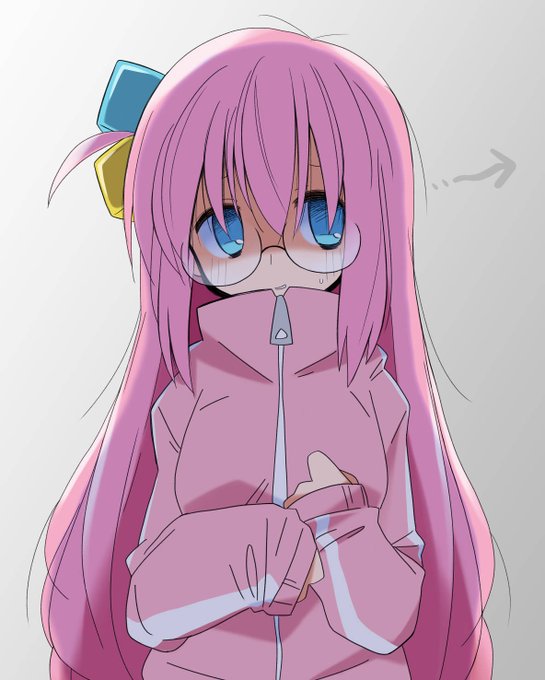 陰キャとしてぼっちちゃんに眼鏡をかけてもらいたかっただけの絵 #ロックの日