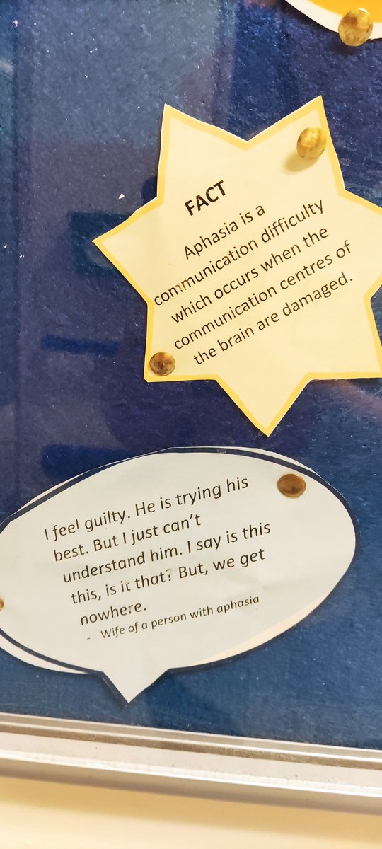 Bringing aphasia awareness to INRU by updating our noticeboard 🗣️👄 thank you to @lucybenson_slt looking forward to continuing with aphasia awareness activities throughout June with staff & patients 😃 #aphasia #aphasiaawareness @RCSLT @TheStrokeAssoc