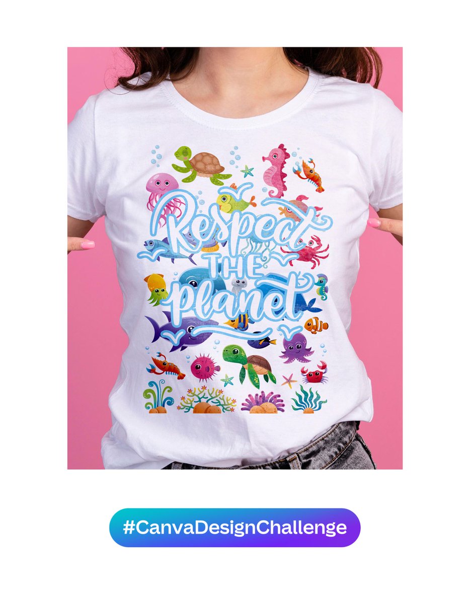 #CanvaDesignChallenge para o Dia Mundial dos Oceanos. #DiaMundialDeLosOceanos #respecttheplanet