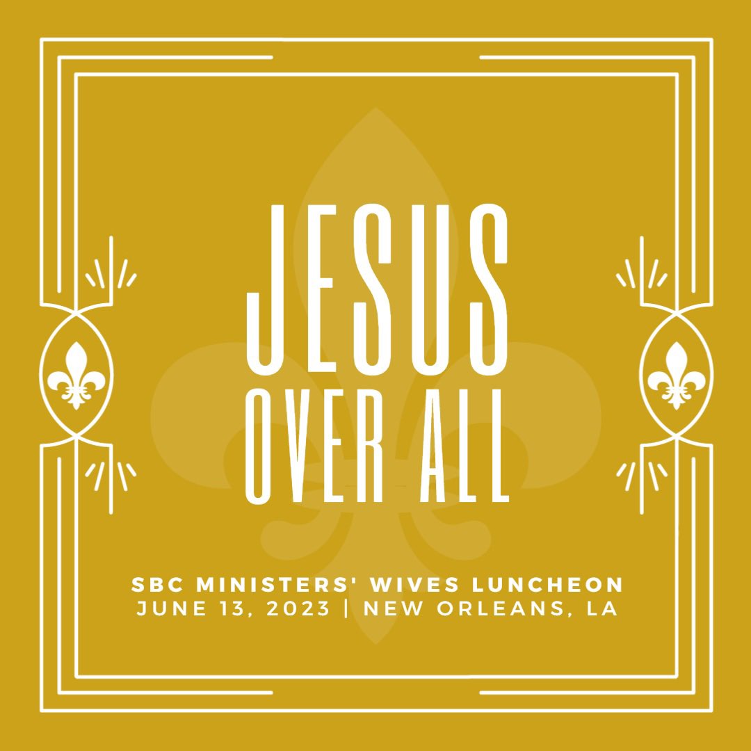 JenGaddis's tweet photo. Thank you to everyone who has been so encouraging during this season of planning for the SBC Ministers’ Wives Event! As we journey to NOLA, my prayer is, as a convention we would make much of Jesus, his gospel and discipling others to do the same! #SBC23 https://t.co/aEQSfjzBuu