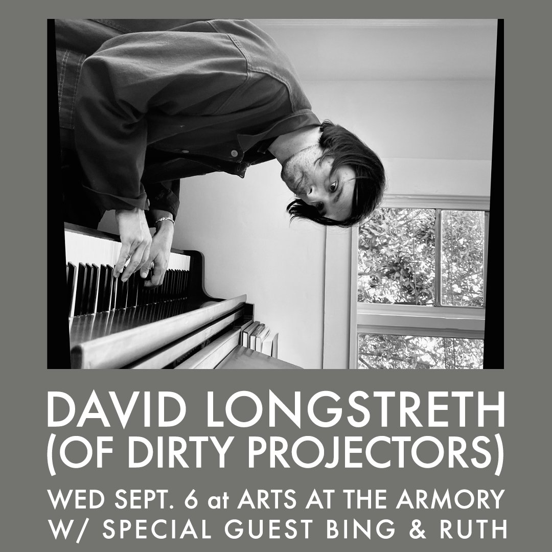 (Rock On! Concerts) (@rockonconcerts) on Twitter photo ON SALE NOW! David Longstreth of <a href="/DirtyProjectors/">Dirty Projectors</a> with special guests <a href="/bingandruth/">Bing & Ruth</a> Wed 9/6 <a href="/ArtsattheArmory/">Arts at the Armory</a>
Presented with our pals <a href="/leaguepodcast/">LeaguePodcast</a>
bit.ly/DavidLongstret… ON SALE NOW! David Longstreth of <a href="/DirtyProjectors/">Dirty Projectors</a> with special guests <a href="/bingandruth/">Bing & Ruth</a> Wed 9/6 <a href="/ArtsattheArmory/">Arts at the Armory</a>
Presented with our pals <a href="/leaguepodcast/">LeaguePodcast</a>
bit.ly/DavidLongstret…