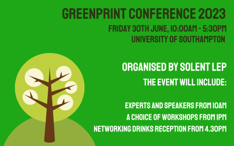 policysouth's tweet photo. The inaugural Greenprint conference invites key stakeholders to explore solutions to green skills challenges &amp; ensure our region benefits from   opportunities. With @NewForestNPA @solentlep @unisouthampton and @portsmouthuni
Book here➡️https://t.co/7nhHlDYPQO https://t.co/cdegfvxmze