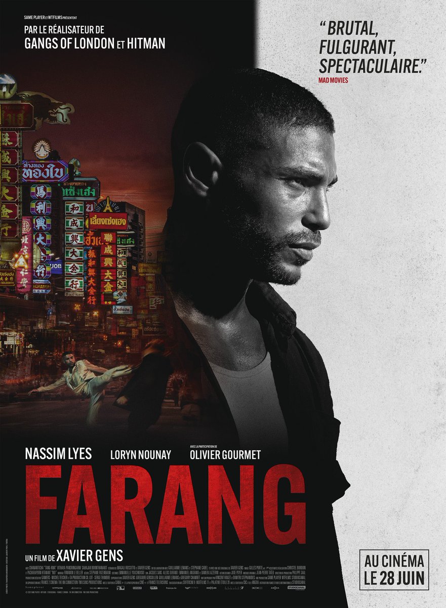 Quelque part entre The Raid et Gang Of London, #Farang de <a href="/XavierGens/">Xavier Gens</a>  est un vrai film furieux qui fait mal là où il cogne. <a href="/Nassimlyes1/">Nassimlyes</a>  y est aussi badass que charismatique. Quel plaisir qu'un film français de cette trempe sorte dans nos cinémas. On vous en reparle très vite.