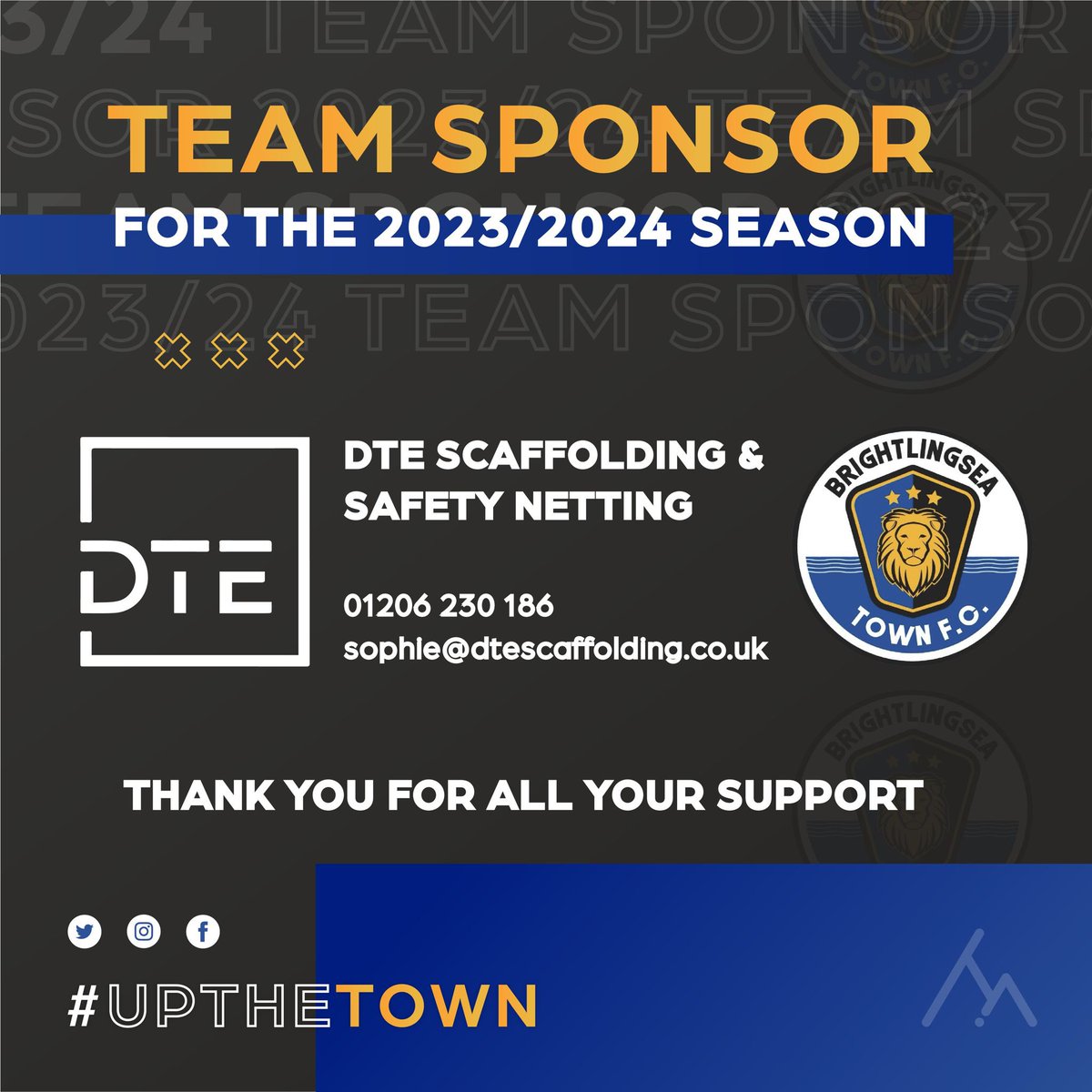 Big shoutout to @ScaffoldingDte for their continued support again this season 🔥 Supported us last season where we gained promotion to the Border Prem, so It’s great to have them on board again for the 2023/2024 season 😁 🔵⚫️