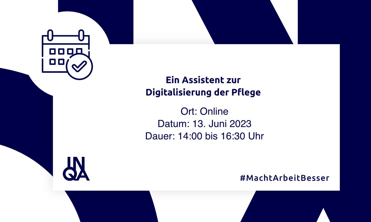 INQAde's tweet image. 📢 Nicht verpassen: Morgen 🗓️ ist die Abschlussveranstaltung des #INQA-Experimentierraums #DiCo! Entdecken Sie, wie die #Digitalisierung die Pflege revolutionieren kann – und was ein digitaler Assistent damit zu tun hat. Mehr Infos gibt es hier:  inqa.de/DE/vernetzen/v…