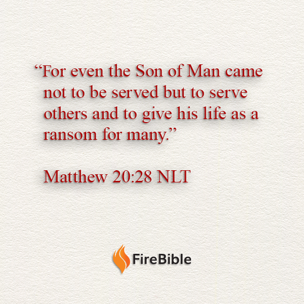firebibles's tweet photo. FireBible Note for Matthew 20:28 -

"As part of God’s plan to restore his relationship with people that had been broken by their sin, Jesus gave his own perfect life to pay the penalty for all of humankind’s offenses against God."

#firebiblefriday #firebible https://t.co/Kc4F20WKwT