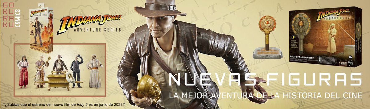 EL MEJOR PRECIO DE ESPAÑA 

Este próximo dia 28 de junio se entrena en cine la quinta entrega del arqueólogo más famoso 'Indiana Jones y el Dial del Destino'. 

Entra en nuestra web y encuentra todas las figuras del Dr. Jones a un precio insuperable.

¡Fortuna y Gloria!