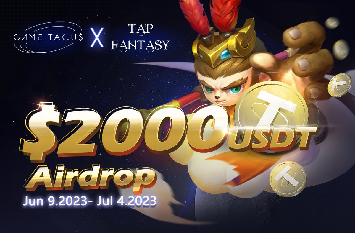 🔥HERE WE GO! A GIANT AIRDROP HAS COME!🔥

💸$2,000 USDT! 💸
🏆Supreme WL for Alpha!🏆
🎁Tap Fantasy Mystery Box!🎁

📌All in here:  app.questn.com/event/78105740…

🎉Don't miss out on this opportunity to win big and be part of our thriving community. 🚀🌕

#Gametacus  #Airdrop