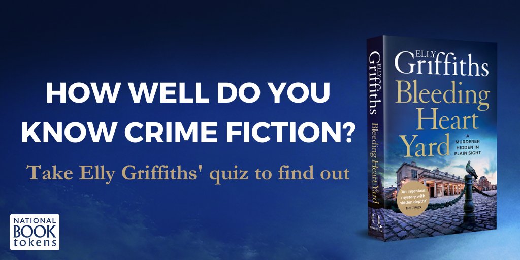 book_tokens's tweet photo. How much do you know about crime, mysteries and thrillers? 🕵️‍♀️ 
 
We invited @ellygriffiths to test your knowledge of everything from Nicci French to canine sidekicks. Plus, win a signed copy of #BleedingHeartYard!
 
Play now: https://t.co/iJ3SchwYTt
 
#NationalCrimeReadingMonth https://t.co/HMZhvQkI3o