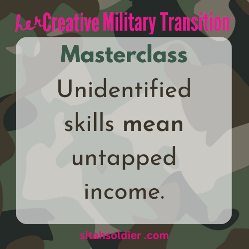 Not identifying a skill set can make a difference between struggling and flourishing.  Which one would you prefer?  Make sure your tapping into the value of your skills.  #militaryspouse  #womenveterans #vetreprenur #shevetinc #shevetmedia #womensupportingwomen #vetshelpingvets