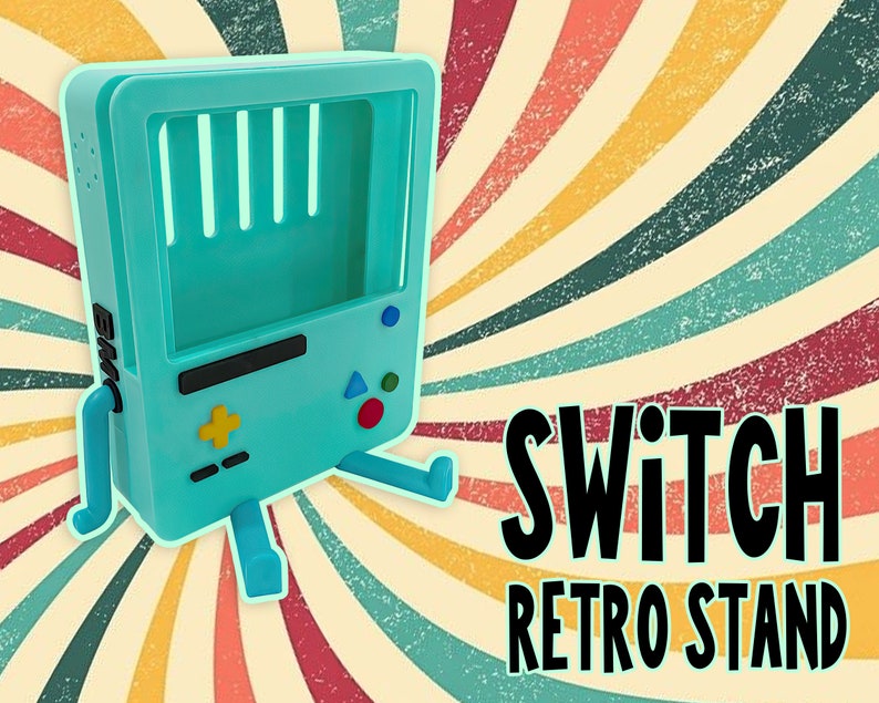 #etsy: BMO Nintendo Switch ORIGINAL + OLED Charging Station Holder Stand ,Accessories Portable Dock Compatible Retro Cute Holder Case ,Gamer Gift etsy.me/3oTAUIC #videogames #dockingstation #bmoswitchdock #switchstand #nintendoswitchdock #christmasgift #bmochargingstand