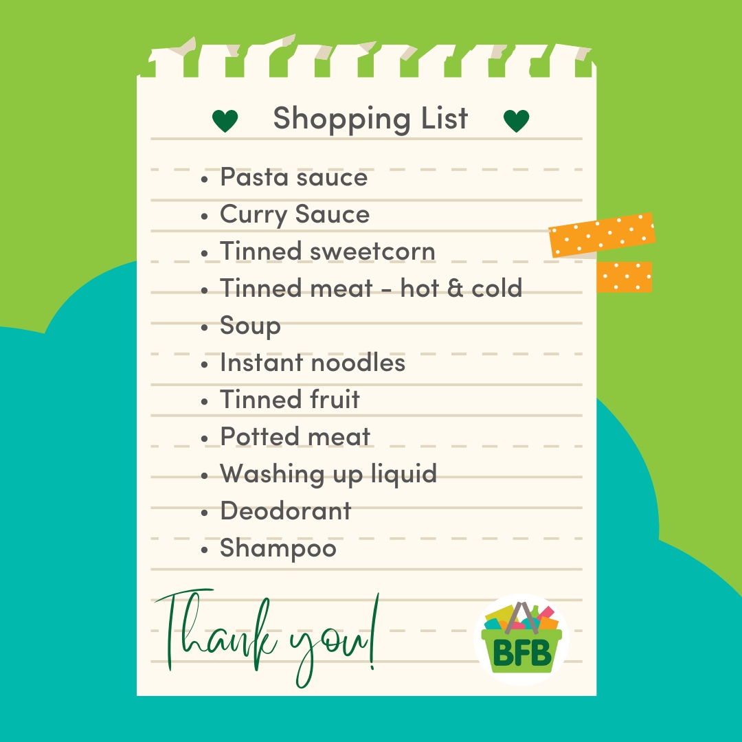 BassetlawB's tweet photo. 🌭 Our current shortages list is: 🌽
Pasta sauce
Curry Sauce
Tinned sweetcorn
Tinned meat - hot & cold
Soup
Instant noodles
Tinned fruit
Potted meat
Washing up liquid
Deodorant
Shampoo
Thank you!
#bassetlawfoodbank #foodbank #bassetlaw #shortageslist #needslist #thankyou https://t.co/7nFzw5DBNX